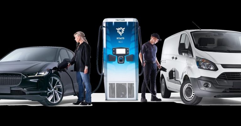 Pioneering EV Hub Solutions via Tritium’s RTM75 EV Chargers